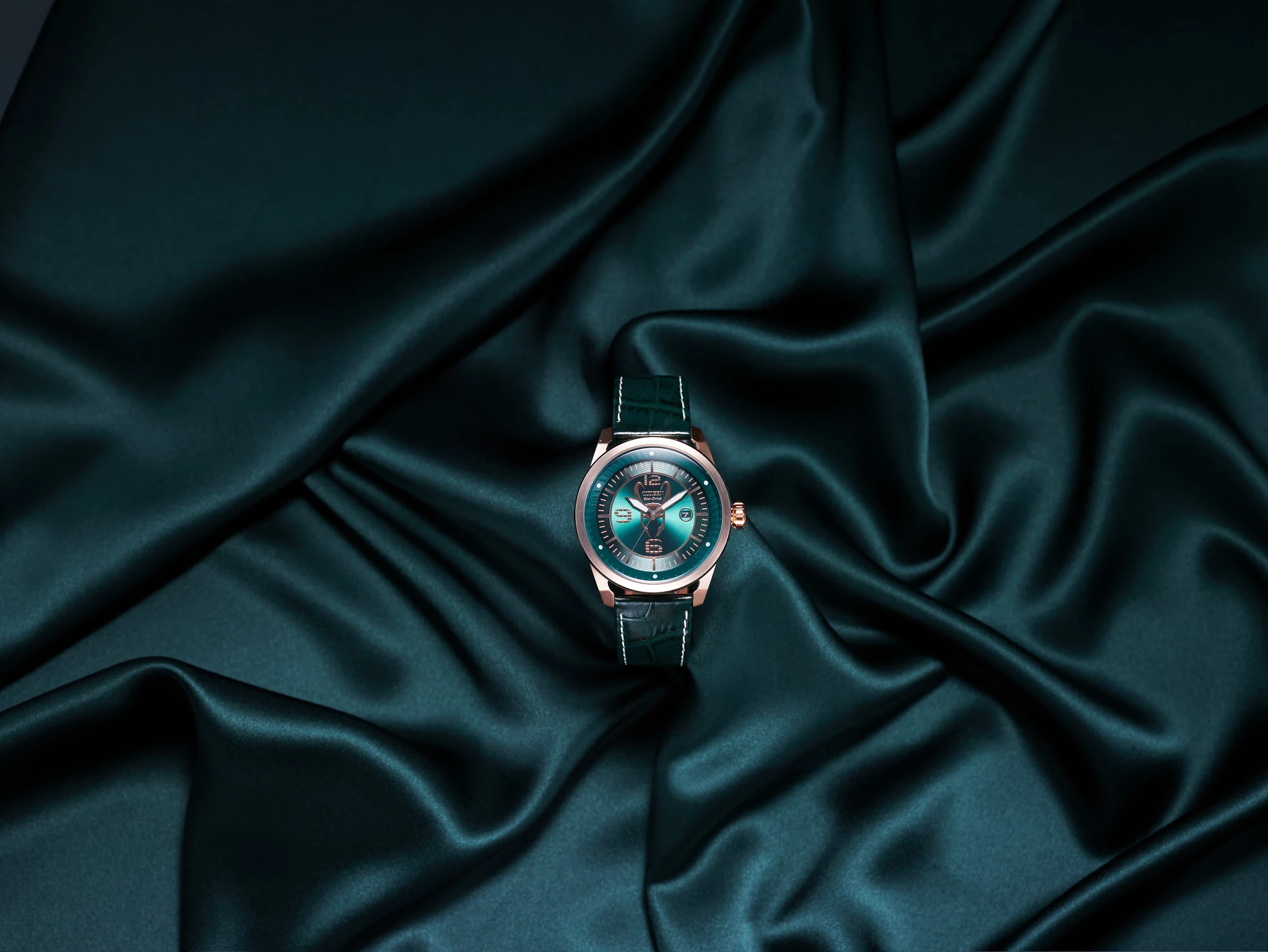 Loki Green Dial Leather Strap AW1363-06W | CITIZEN